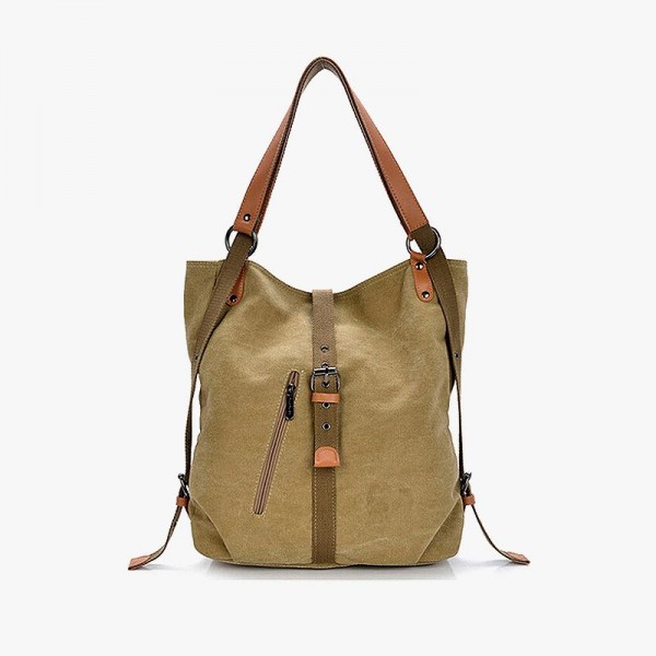 Preppy Vintage Canvas Women Backpack