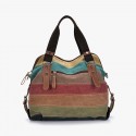 Patchwork Canvas Casual Shoulder Bag