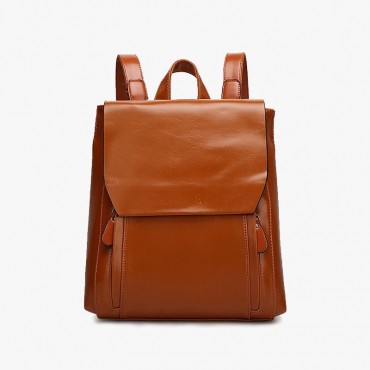 Vintage Leather Travel Backpack