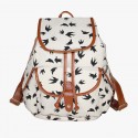 Girls Vintage Canvas Printing Backpack