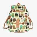 Girls Vintage Canvas Printing Backpack