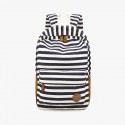 Cute Striped Printing Canvas Backpack