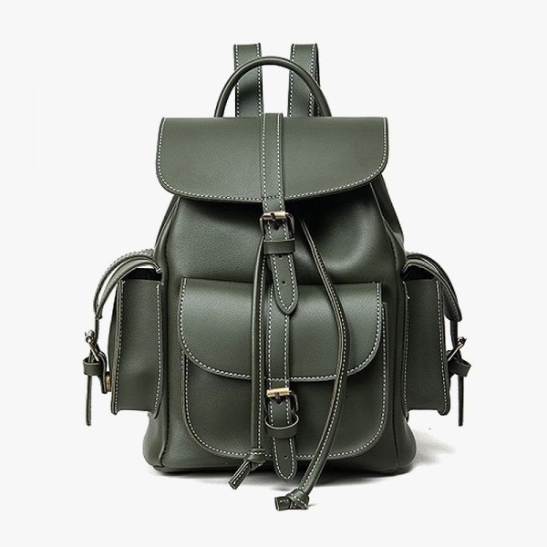 Vintage Rucksack High Quality Leather Backpack