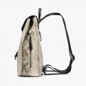 Serpentine Print Leather Backpack