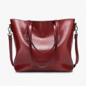 Oil Wax Leather Shoulder Bag