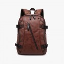 External USB Charge Leather Backpack